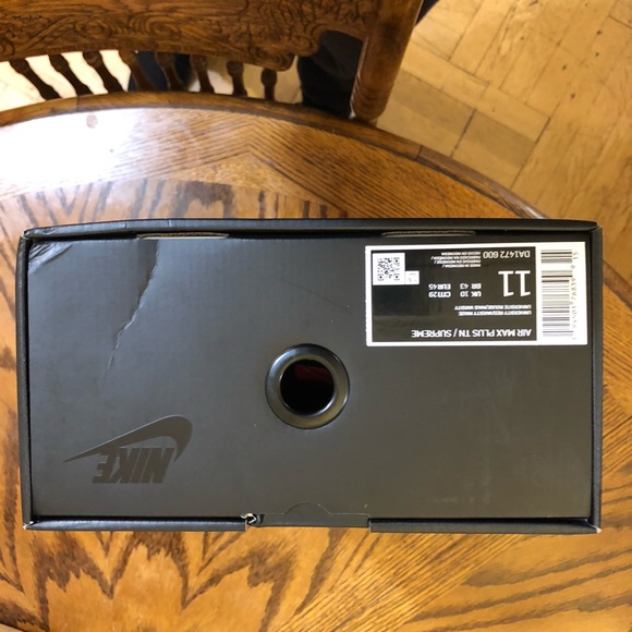 Sold Supreme Nike Air Max Plus Black Size 11 - Picture 2 of 6